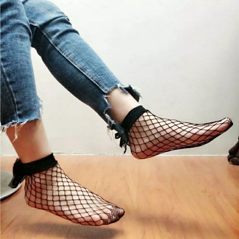 3 Set Pairs of Fish Net Socks - Picture 2 of 5